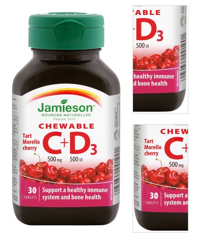 Jamieson Vitamín C+D Cherry 500 mg 30 tbl. 8