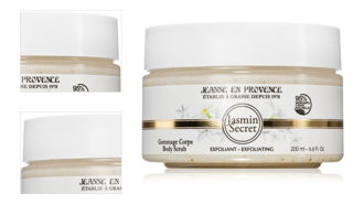 Jeanne en Provence Jasmin Secret jemný telový peeling s parfumáciou pre ženy 200 ml 4
