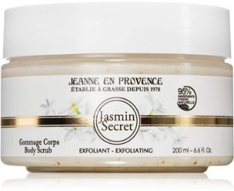Jeanne en Provence Jasmin Secret jemný telový peeling s parfumáciou pre ženy 200 ml