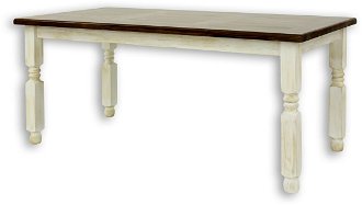 Jedálenský sedliacky rustikálny stôl masív 80x140cm mes 01 a s hladkou