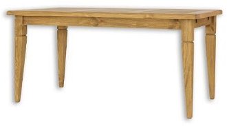 Jedálenský sedliacky stôl 80x120 mes 03 a s hladkou doskou - k17 biely