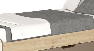 Jednolôžková posteľ s roštom Loros 90 90x200 cm - dub artisan / latte / champagne 5