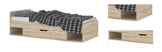 Jednolôžková posteľ s roštom Tavir 90 90x200 cm - dub sonoma 3