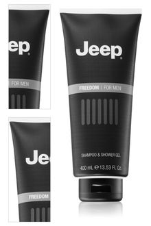 Jeep Freedom šampón a sprchový gél 2 v 1 pre mužov 400 ml 4