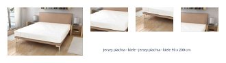 Jersey plachta - biele - jersey plachta - biele 90 x 200 cm 1