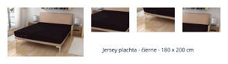 Jersey plachta - čierne - 180 x 200 cm 1