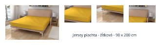 Jersey plachta - žĺtková - 90 x 200 cm 1