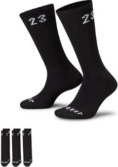 Jordan Essentials 3 Pack Crew Black Socks - Unisex - Ponožky Jordan - Čierne - DA5718-010 - Veľkosť: L 2