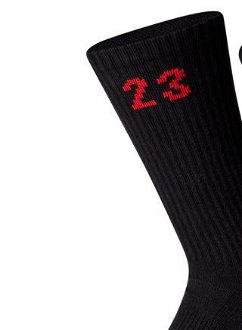 Jordan Essentials 3 Pack Crew Black/Red Socks - Unisex - Ponožky Jordan - Čierne - DA5718-011 - Veľkosť: L 6