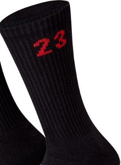 Jordan Essentials 3 Pack Crew Black/Red Socks - Unisex - Ponožky Jordan - Čierne - DA5718-011 - Veľkosť: L 7