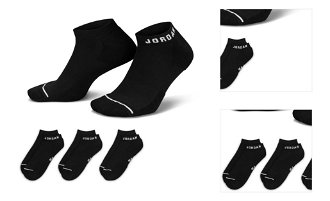 Jordan Everyday No-Show 3-Pack Socks Black - Unisex - Ponožky Jordan - Čierne - DX9656-010 - Veľkosť: L 3