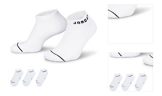 Jordan Everyday No-Show 3-Pack Socks White - Unisex - Ponožky Jordan - Biele - DX9656-100 - Veľkosť: L 3