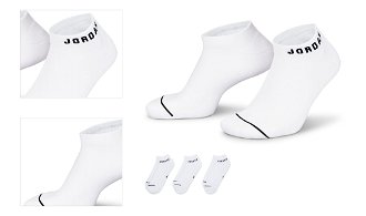Jordan Everyday No-Show 3-Pack Socks White - Unisex - Ponožky Jordan - Biele - DX9656-100 - Veľkosť: L 4