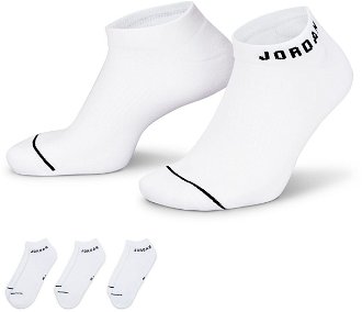 Jordan Everyday No-Show 3-Pack Socks White - Unisex - Ponožky Jordan - Biele - DX9656-100 - Veľkosť: M