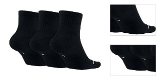 Jordan Jumpman QTR 3 Pair Socks - Pánske - Ponožky Jordan - Čierne - SX5544-010 - Veľkosť: S 3