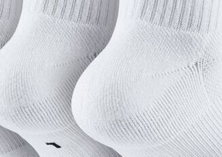 Jordan Jumpman QTR 3 Pair Socks - Unisex - Ponožky Jordan - Biele - SX5544-100 - Veľkosť: S 5