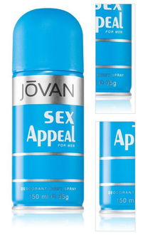 Jovan Sex Appeal dezodorant v spreji pre mužov 150 ml 3