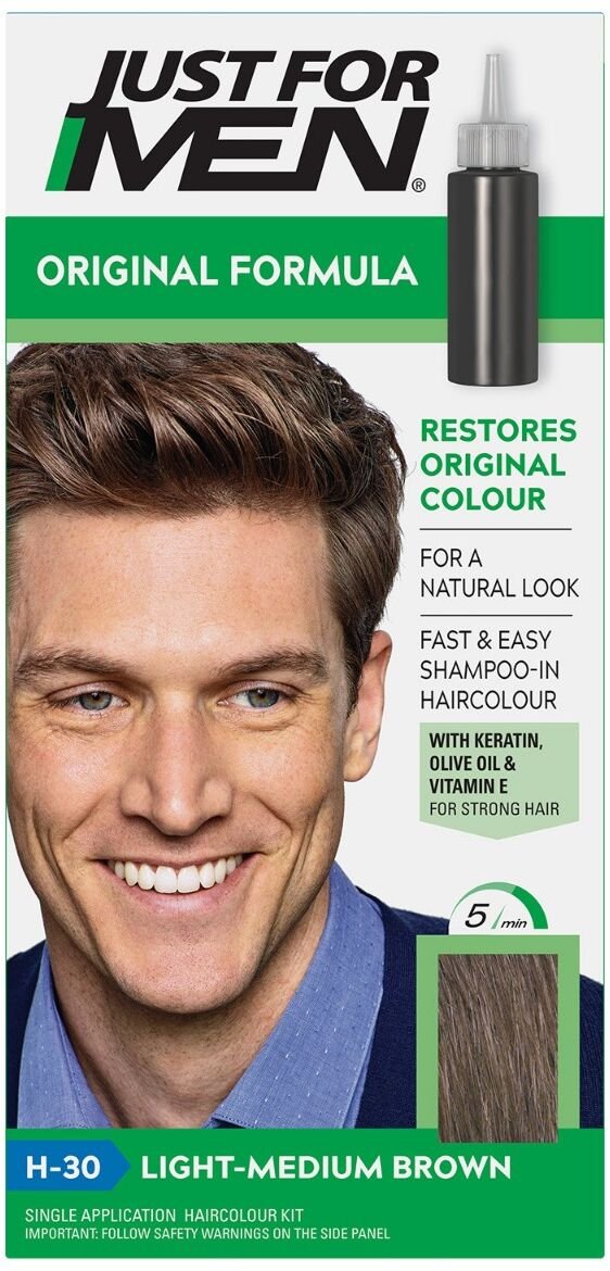 Just For Men Shp Sedive Vlasy H-30 L.Med Brown 28g - na rast vlasov