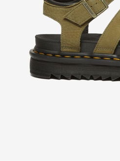 Kaki dámske kožené sandále Dr. Martens Blaire 8