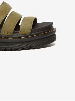 Kaki dámske kožené sandále Dr. Martens Blaire 9