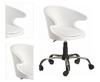 Kancelárska otočná stolička na kolieskach gigi – biela 4