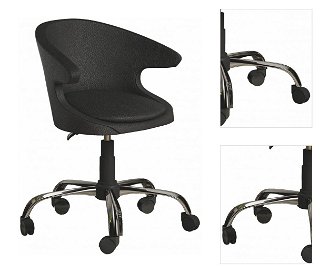 Kancelárska otočná stolička na kolieskach gigi – čierna 3