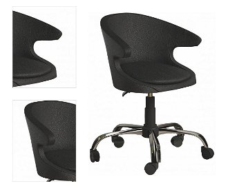 Kancelárska otočná stolička na kolieskach gigi – čierna 4