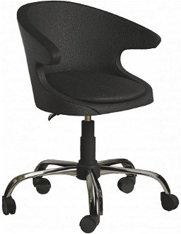 Kancelárska otočná stolička na kolieskach gigi – čierna