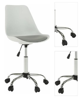 Kancelárska stolička Darisa New - biela / sivá 3