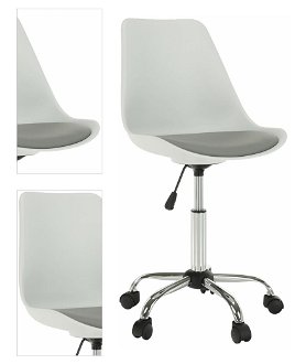 Kancelárska stolička Darisa New - biela / sivá 4