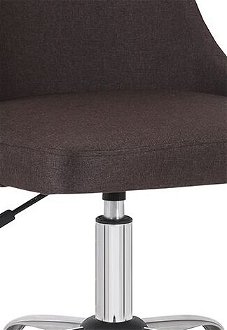 Kancelárska stolička Ediz - hnedá / chróm 5