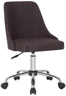 Kancelárska stolička Ediz - hnedá / chróm 2