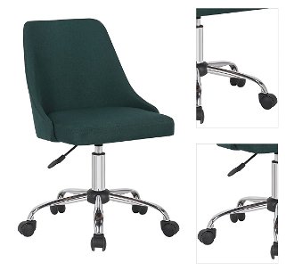 Kancelárska stolička Ediz - smaragdová / chróm 3