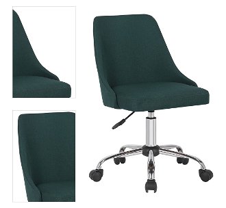 Kancelárska stolička Ediz - smaragdová / chróm 4