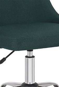 Kancelárska stolička Ediz - smaragdová / chróm 5