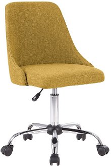 Kancelárska stolička Ediz - žltá / chróm