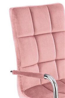 Kancelárska stolička Gonzo 4 - ružová (Velvet) / chróm 6