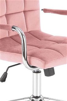 Kancelárska stolička Gonzo 4 - ružová (Velvet) / chróm 5