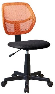 Kancelárska stolička Mesh - oranžová / čierna