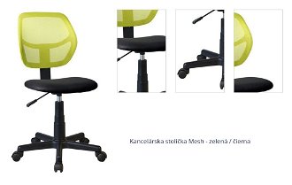 Kancelárska stolička Mesh - zelená / čierna 1