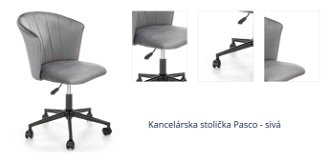 Kancelárska stolička Pasco - sivá 1