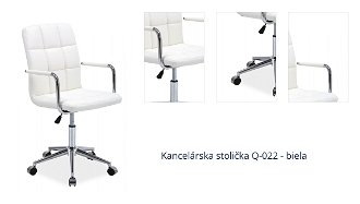 Kancelárska stolička Q-022 - biela 1