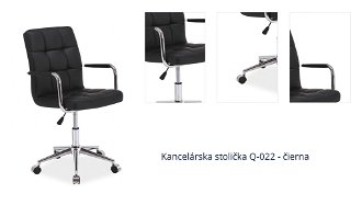 Kancelárska stolička Q-022 - čierna 1