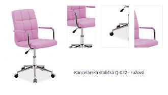 Kancelárska stolička Q-022 - ružová 1