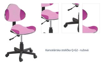 Kancelárska stolička Q-G2 - ružová 1