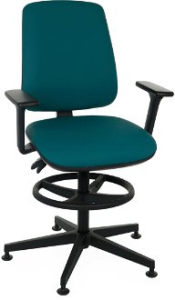Kancelárska stolička s podrúčkami a podnožkou Sean 3D RB - tmavozelená / čierna 2