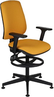 Kancelárska stolička s podrúčkami a podnožkou Sean 3D RB - žltá / čierna