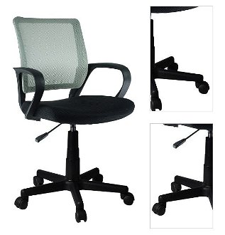 Kancelárska stolička s podrúčkami Adra - sivá / čierna 3