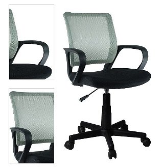 Kancelárska stolička s podrúčkami Adra - sivá / čierna 4
