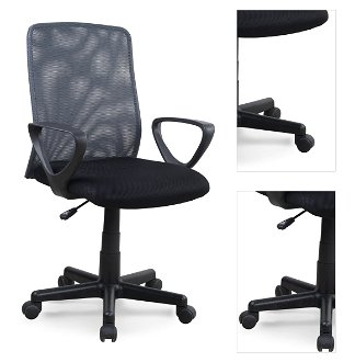 Kancelárska stolička s podrúčkami Alex - čierna / sivá 3